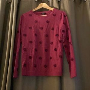 Talbots Holiday sweater with “Pom-poms” on front and back. Size M